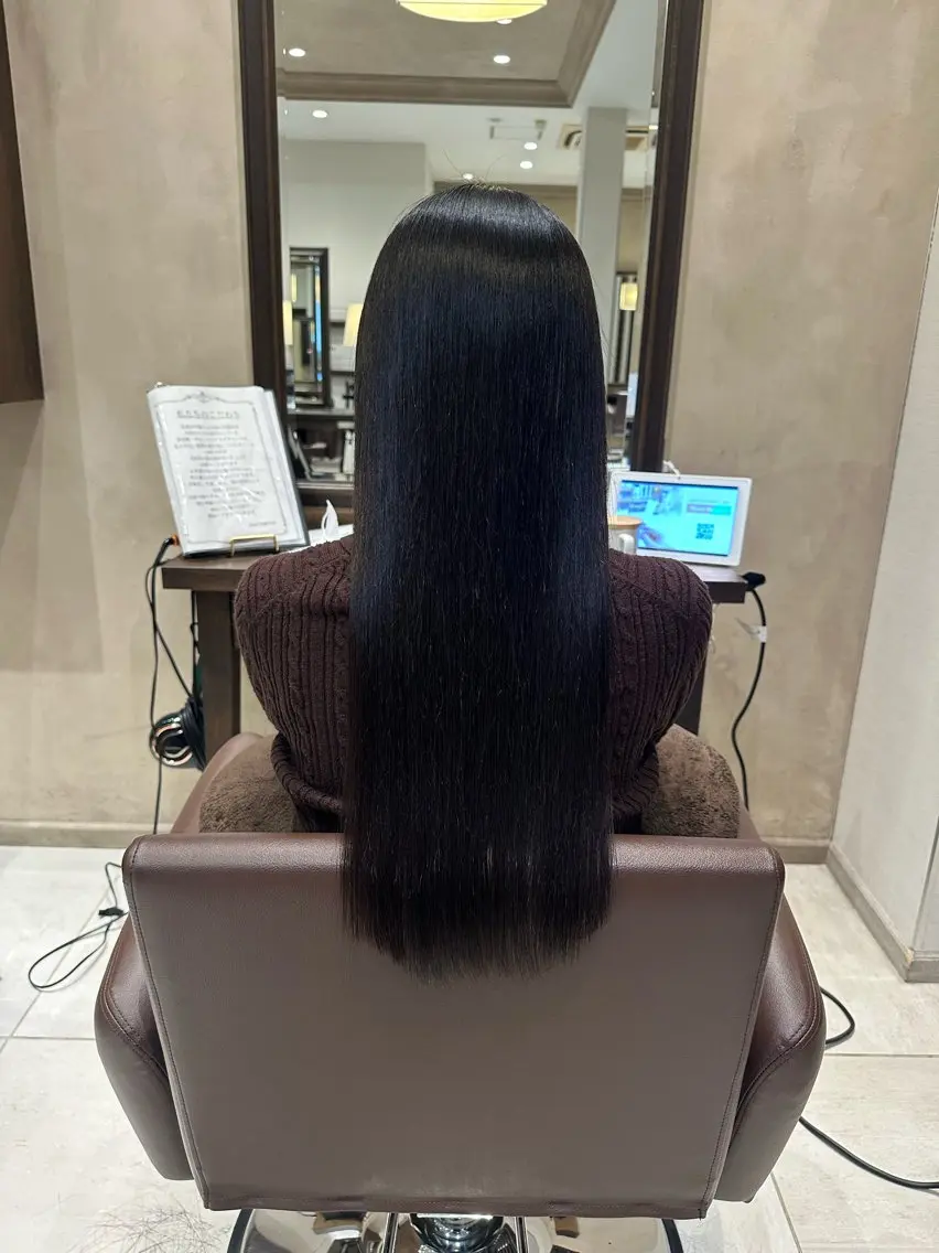ロング 学生 髪質改善 縮毛矯正 縮毛矯正 トリートメント 山本 麟太郎のヘアスタイル