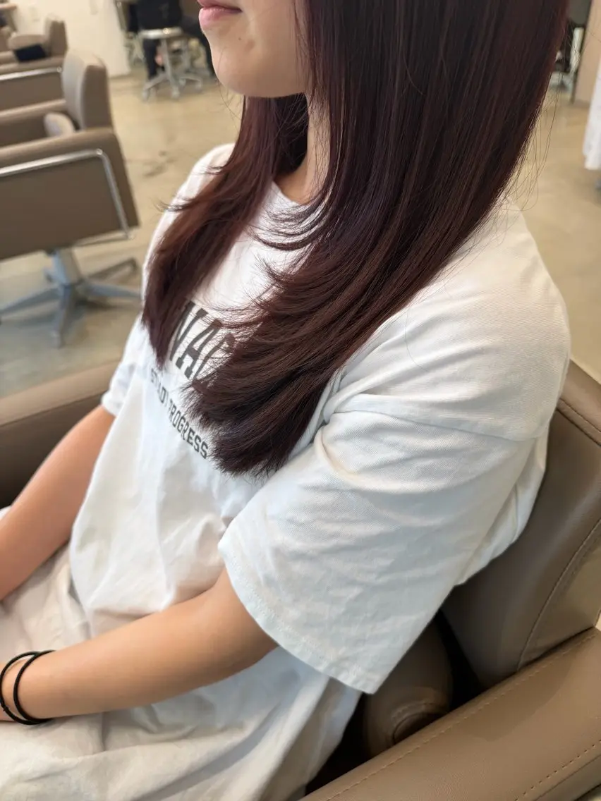 ロング カラー ヘアアレンジ レイヤーカット カット ヘアカラー 笠原 裕貴のヘアスタイル