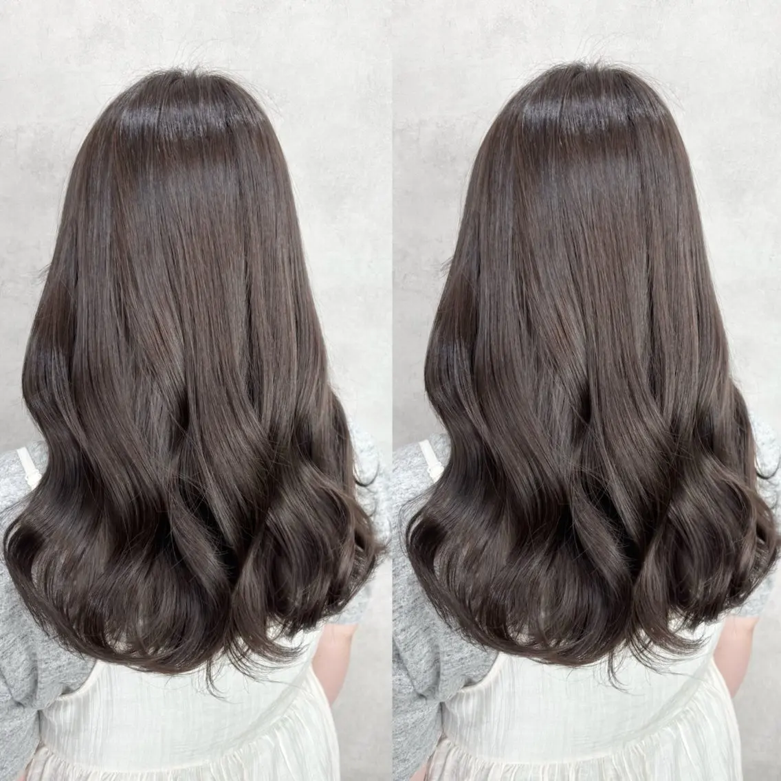 ロング カラー ブリーチ フォギーグレージュ グレージュ ヘアカラー Rin♡透明感ピンク 🎀白肌ラベンダーのヘアスタイル