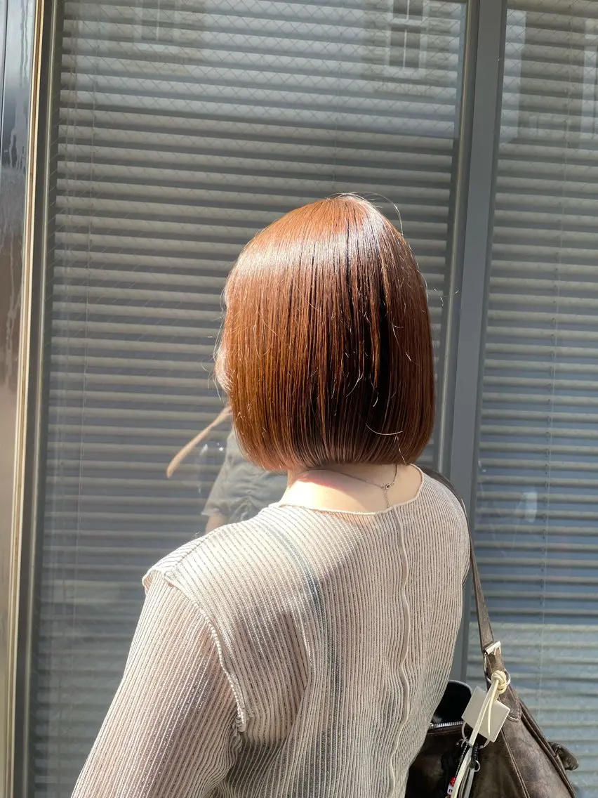 カラー ブリーチ ブリーチなしカラー 🌷【暖色艶カラー】 shiori🌷のヘアスタイル