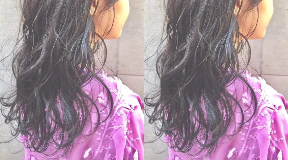 ロング カラー パーマ 黒髪 🌈韓国ヘア KOUSEI🌈のヘアスタイル