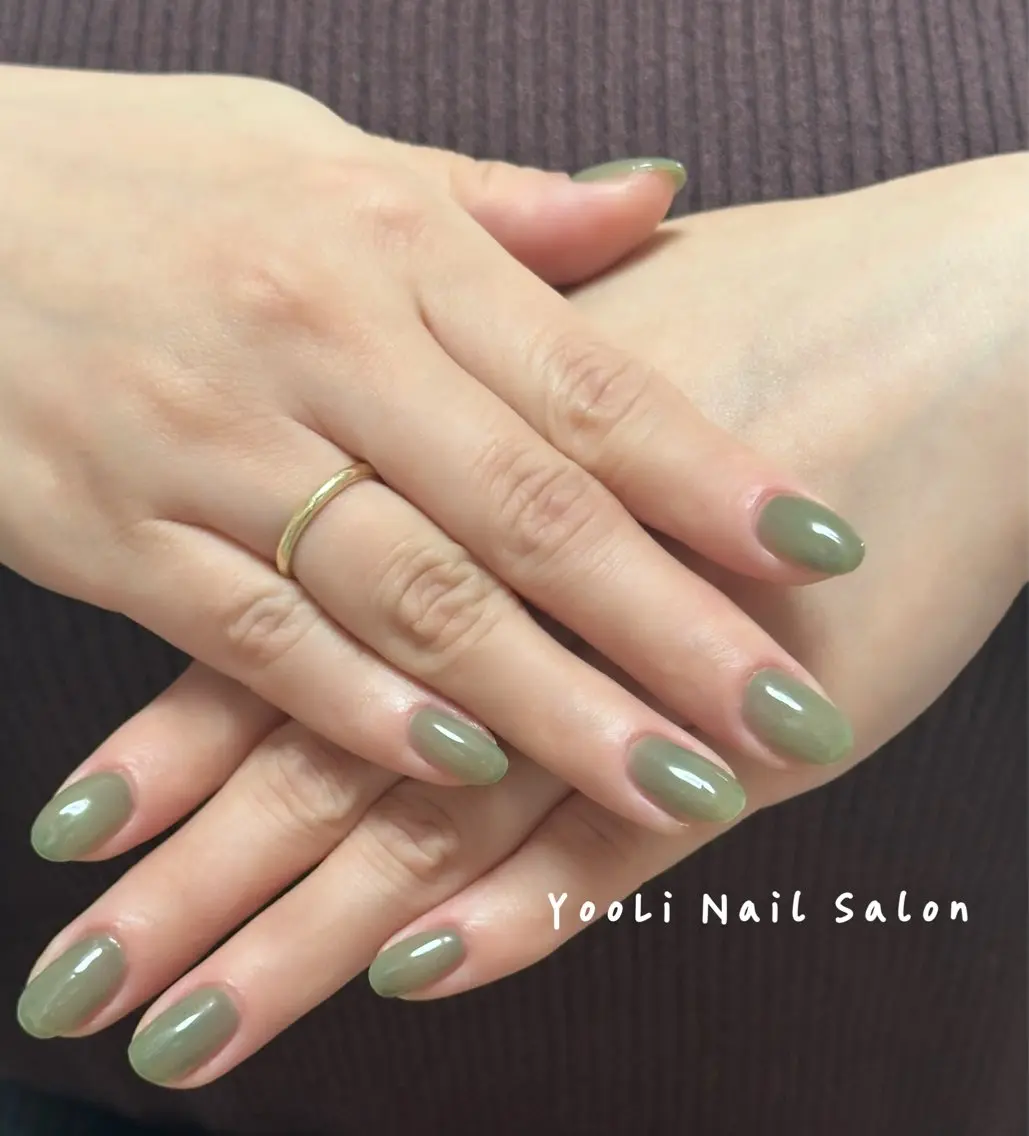 ネイル アートネイル オーロラネイル チークネイル フレンチネイル ガラスフレンチ ハンドネイル 🎀YooLi Nail salonのネイルデザイン