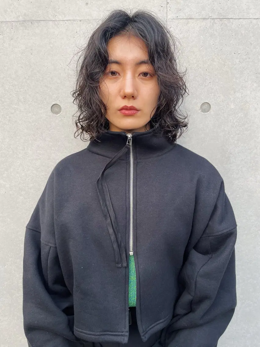 ミディアム パーマ ミディアムパーマ カット パーマ トリートメント センスをお届けします 大谷将生infpのヘアスタイル