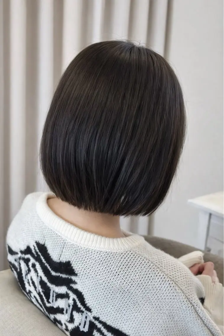 ショート カット センターパート 韓国ヘア・綾也のヘアスタイル