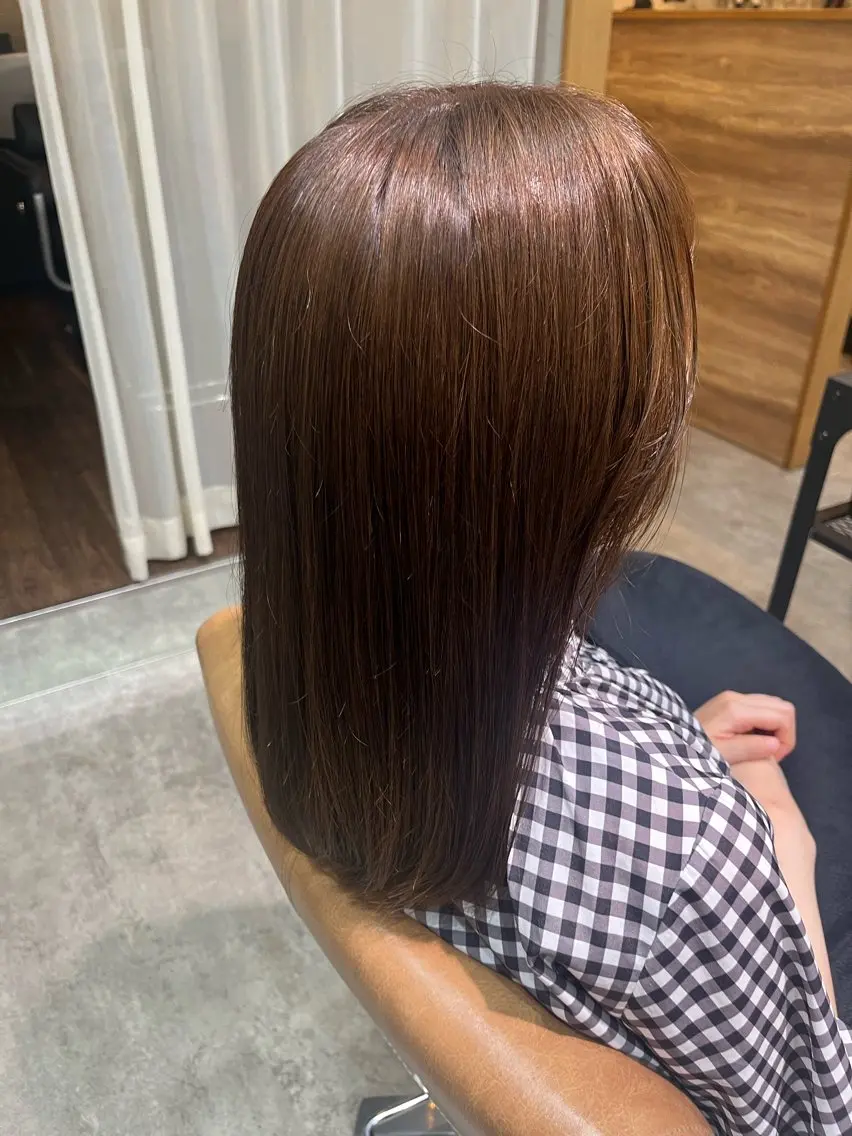ミディアム カラー ヘアカラー 佐伯 美麗のヘアスタイル