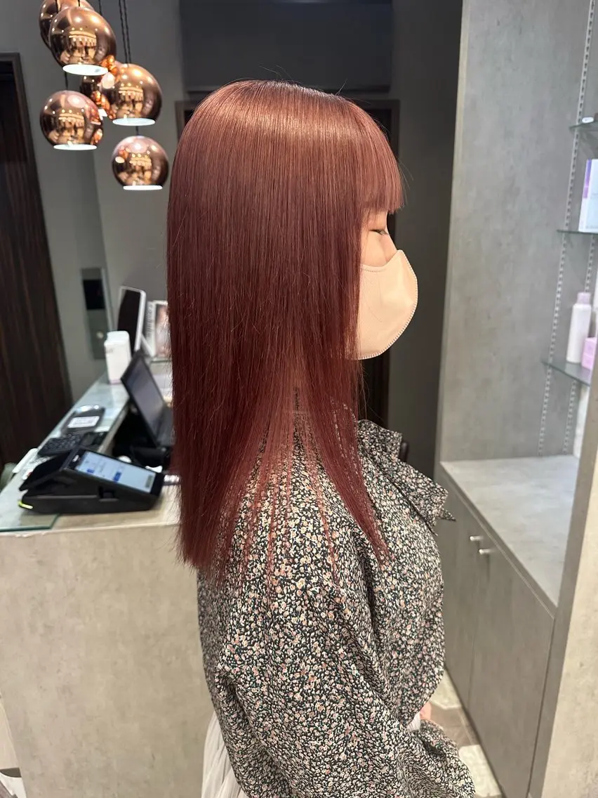 セミロング カラー ヘアカラー AYAKASA 暖色カラー/レイヤーのヘアスタイル