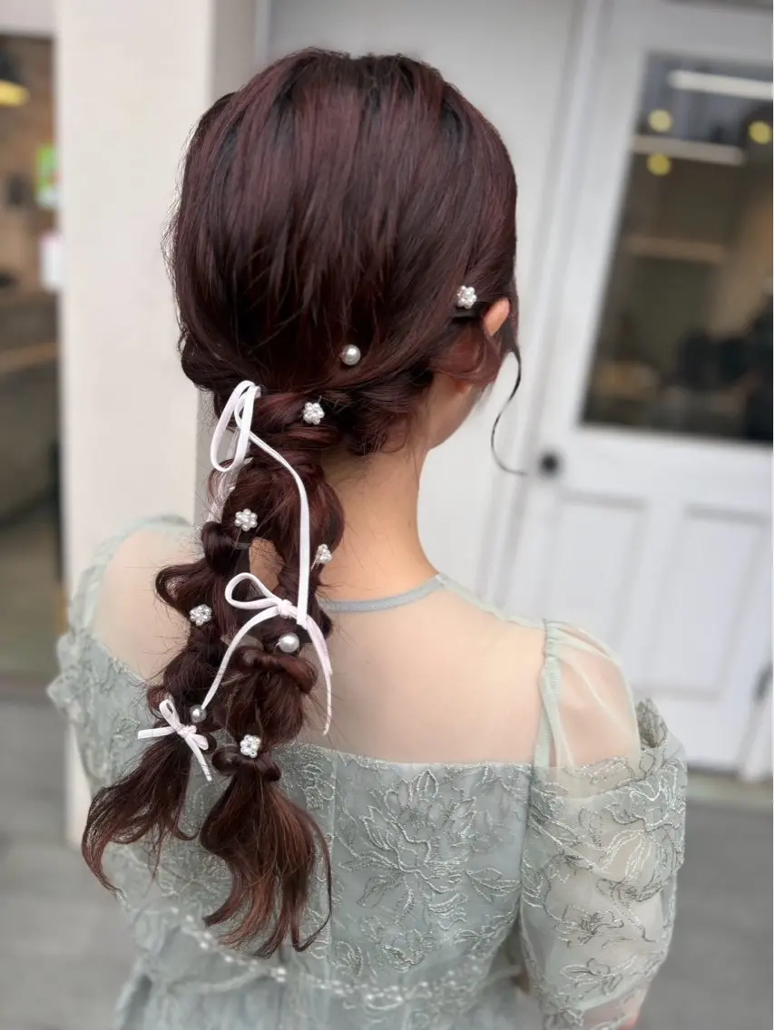 ロング ヘアアレンジ ヘアセット 美髪× ヘアセット✨Araiのヘアスタイル