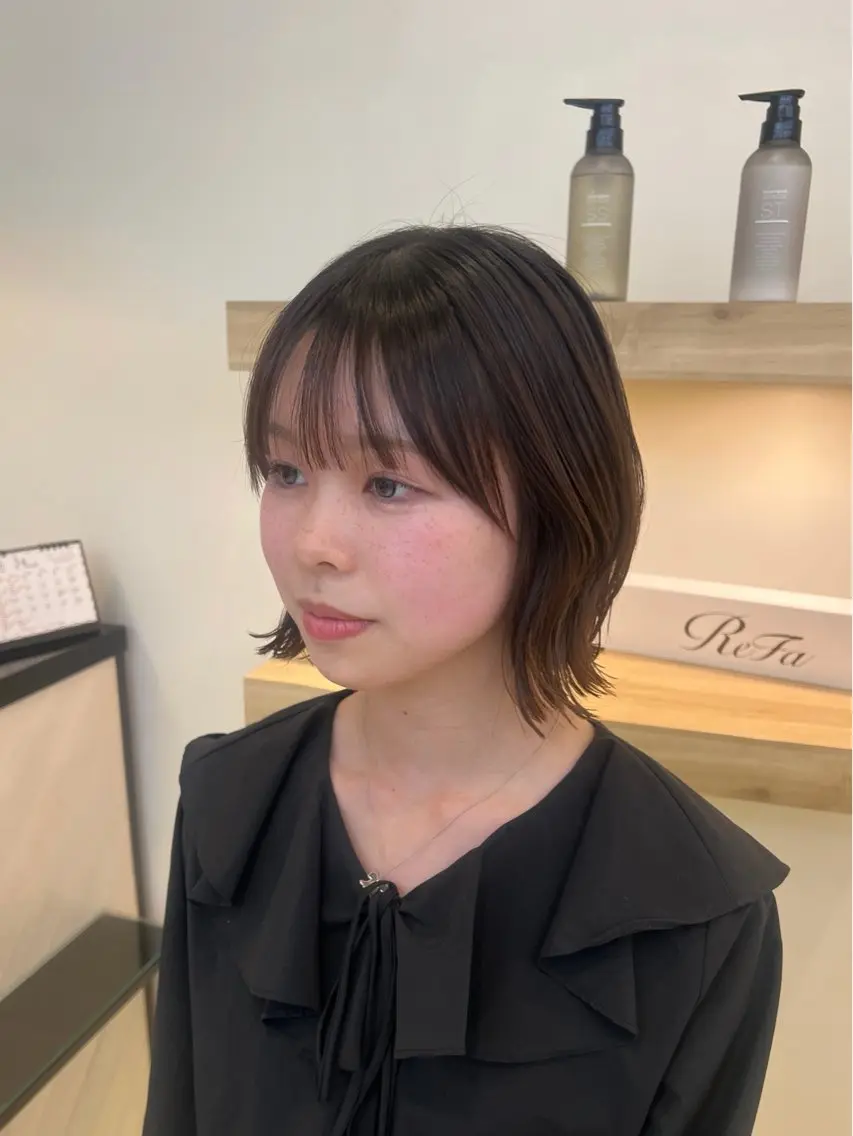 ミディアム カラー カット ヘアカラー 💚似合わせカット 🎀💚 ちえのヘアスタイル