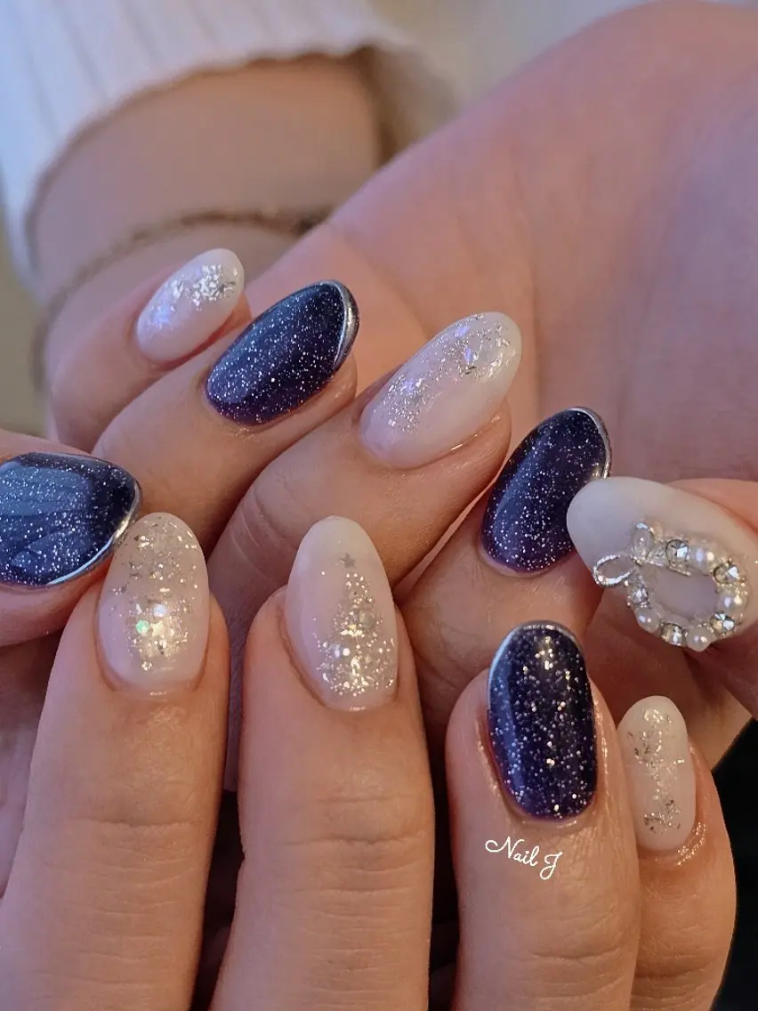ネイル 韓国ネイル 冬ネイル クリスマス ハンドネイル Nail Jのネイルデザイン