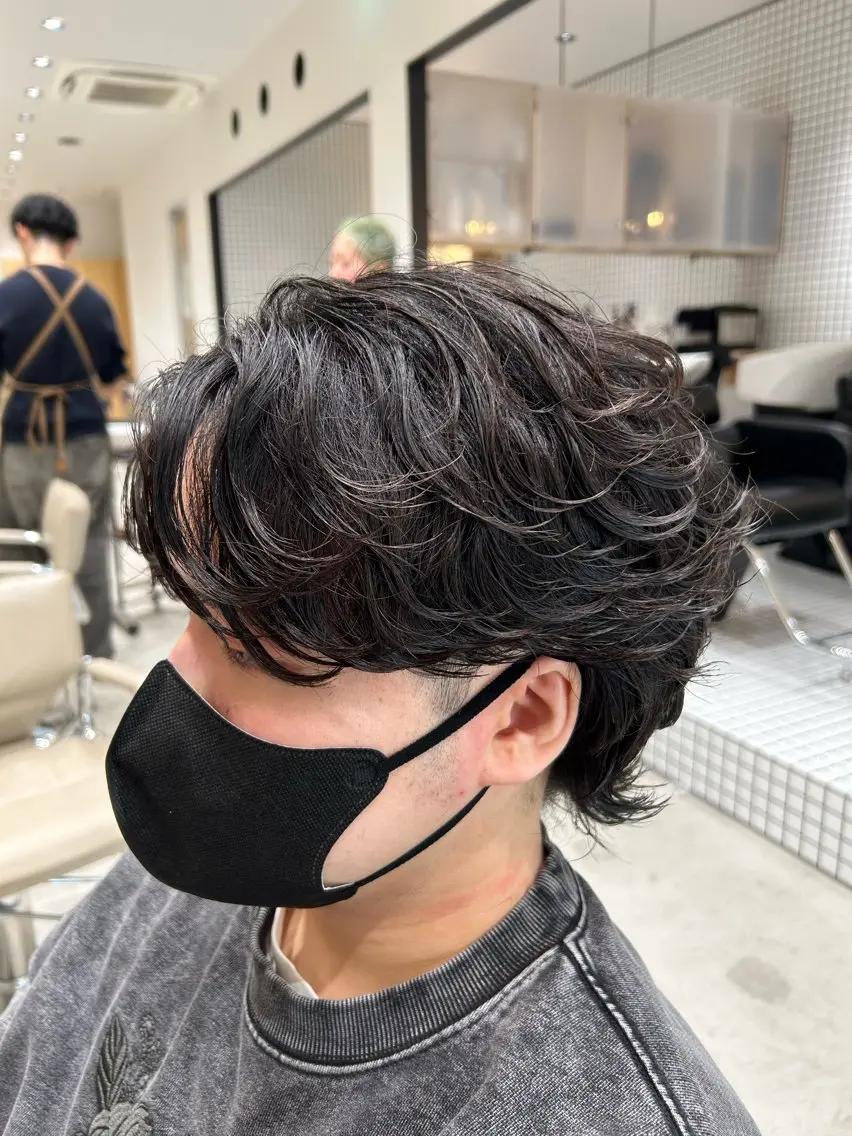 パーマ メンズ フェードカット フェザーパーマ メンズパーマ カット パーマ 🐲ツイスパ🐲 フェード/龍のヘアスタイル