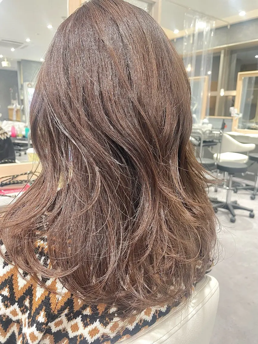 【透明感抜群】カット+ブリーチなしダブルカラー¥5211の写真