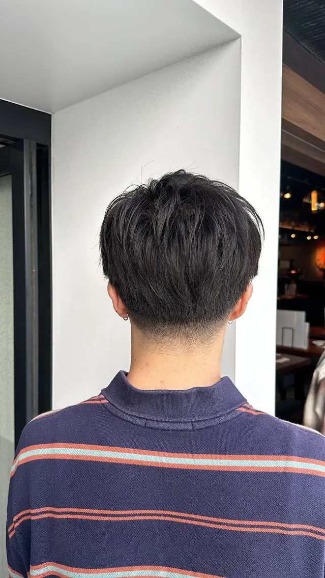 ショート メンズ マッシュ 刈り上げ カット HARUKI🏔️/ メンズ/透けブラウンのヘアスタイル