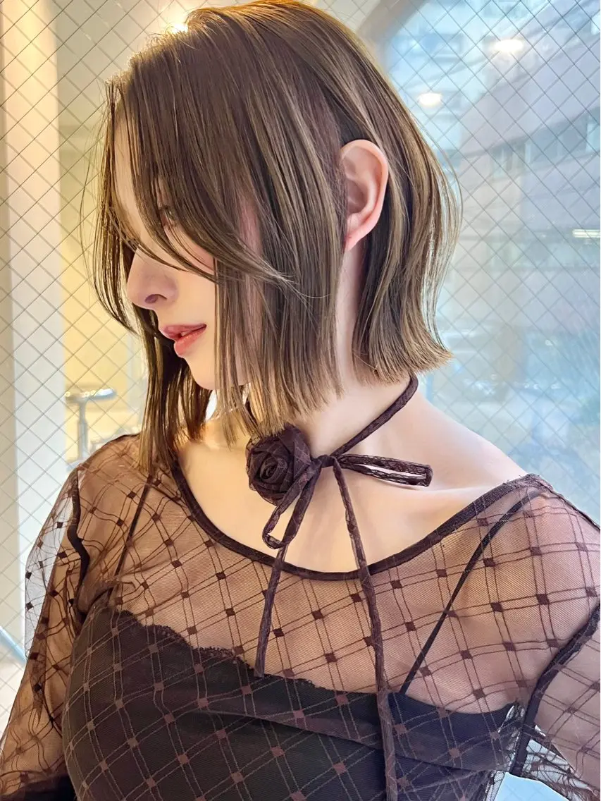 ショート ボブ 小顔カット 小顔ボブ jilblanカホのヘアスタイル