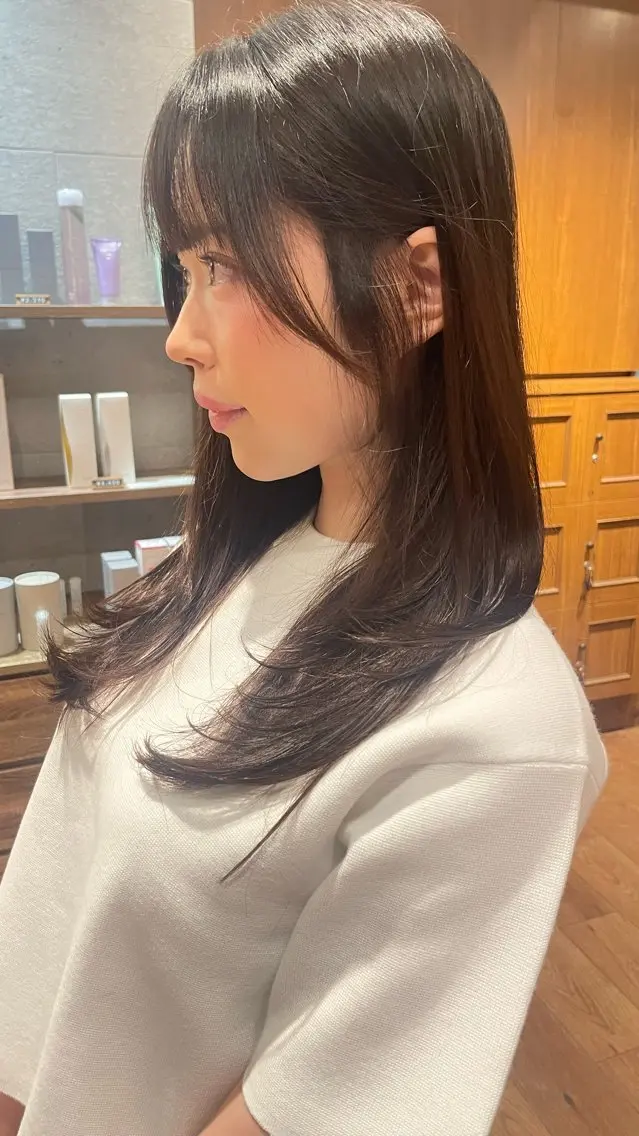 セミロング カット ヘアカラー トリートメント 銀座ボブカラーパーマ misakiのヘアスタイル