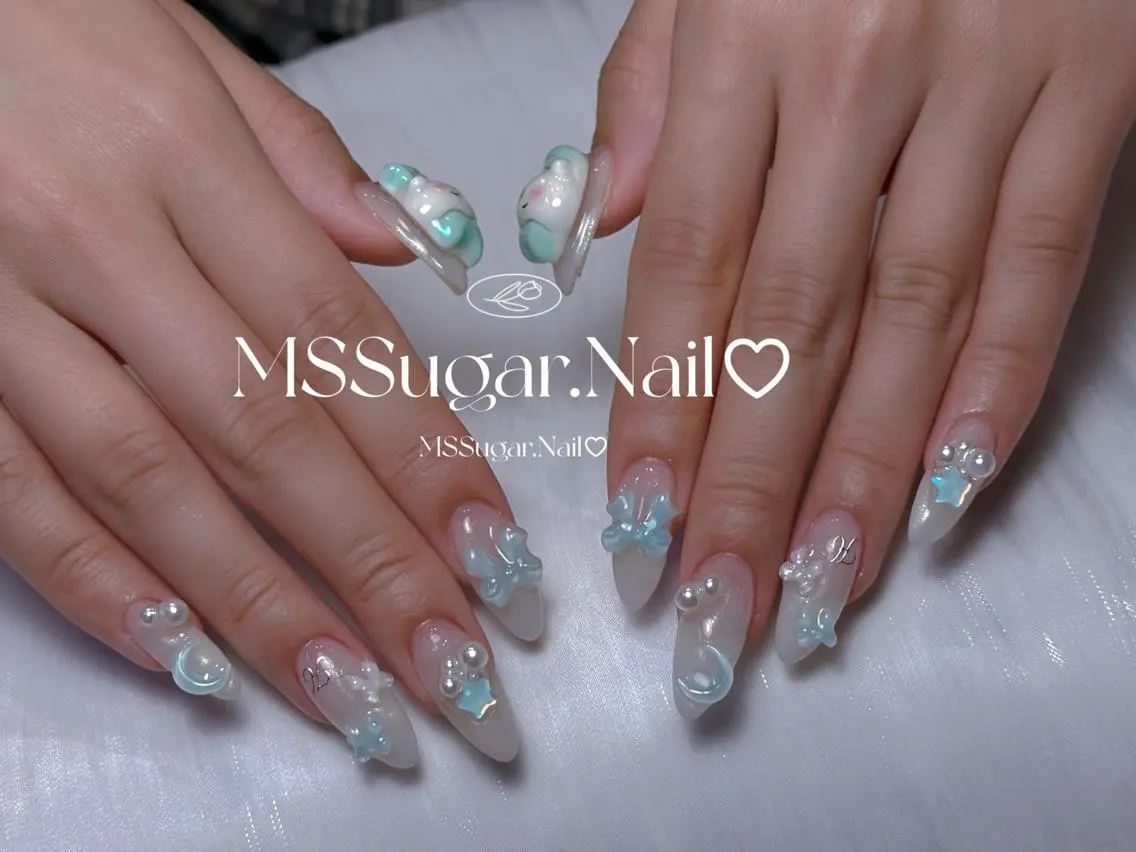 ネイル ハロウィン ロングネイル マグネットネイル スカルプネイル ネイルチップ MSSugar Nailのネイルデザイン