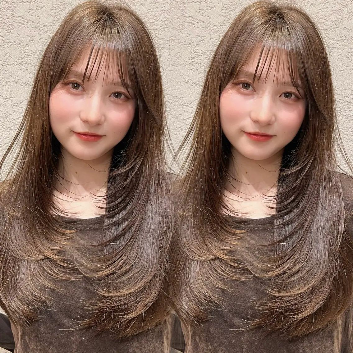 ロング カラー 似合わせカット カット ヘアカラー トリートメント レイヤー/髪質改善 Lond ambreのヘアスタイル
