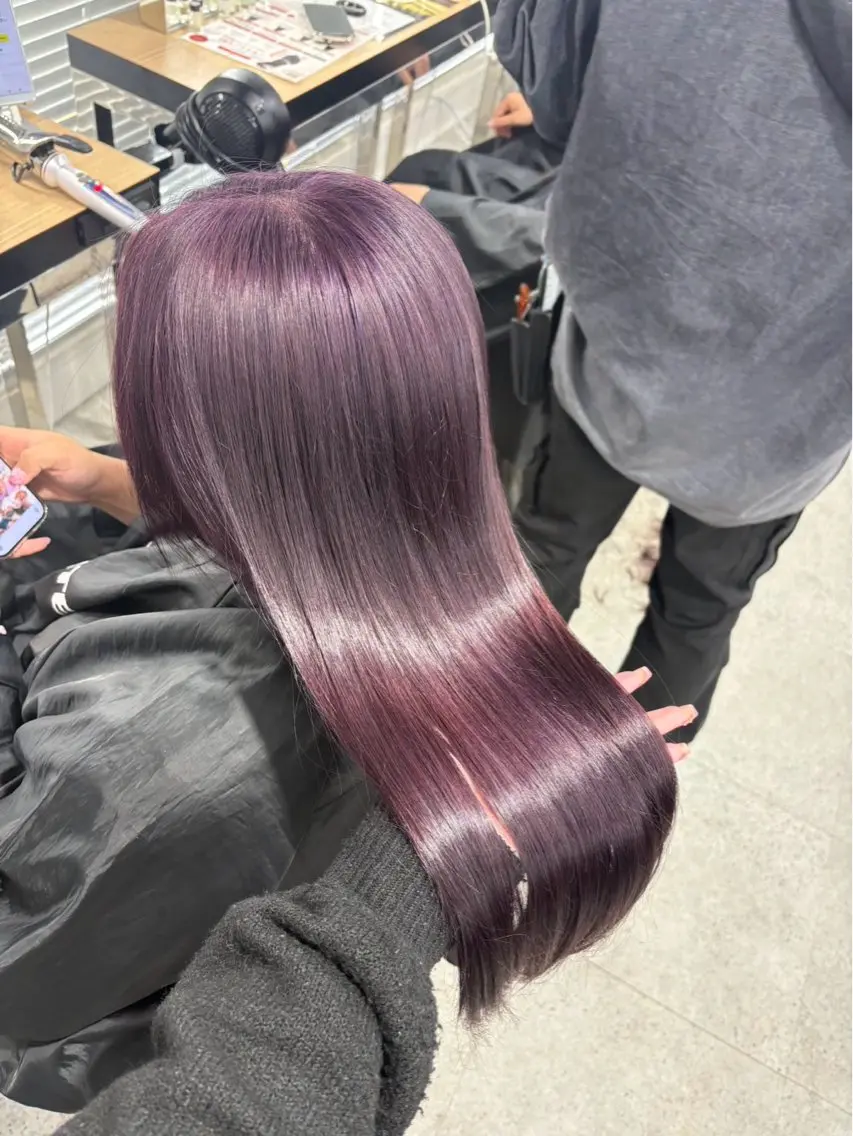 ロング ヘアカラー miku/ラベンダー 透明感カラー🪻❤︎のヘアスタイル