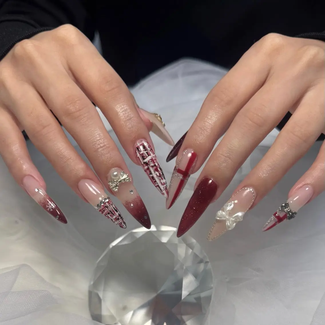 ネイル 冬ネイル クリスマス ハンドネイル uru nail/ 本部町/Kirariのネイルデザイン