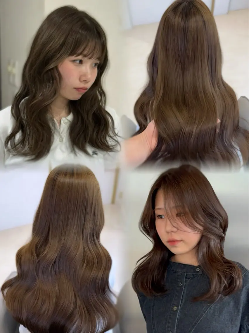 ヘアカラー トリートメント ao - 赤み消し ベージュ/大阪梅田のヘアスタイル