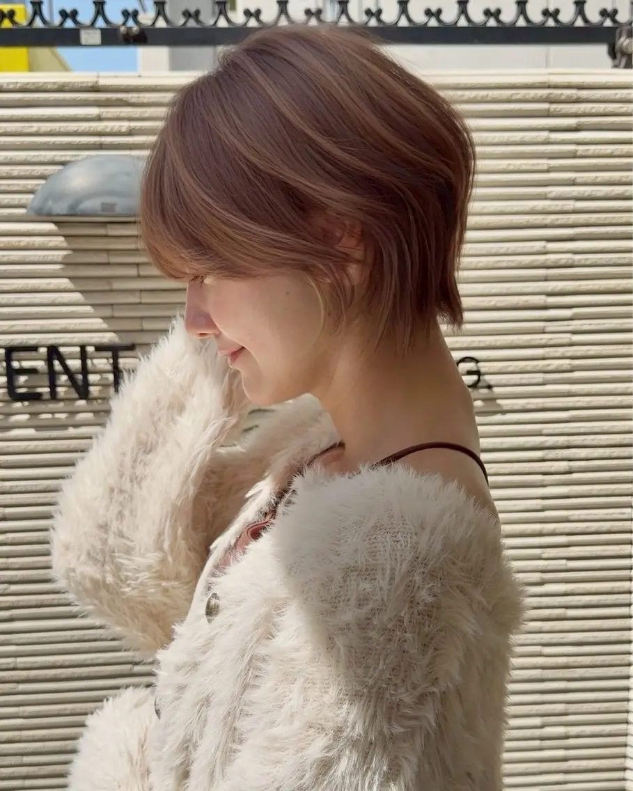 ミディアム カラー ヘアアレンジ ヘアカラー トリートメント 🫧透明感カラー/ Wカラー🫧namiのヘアスタイル