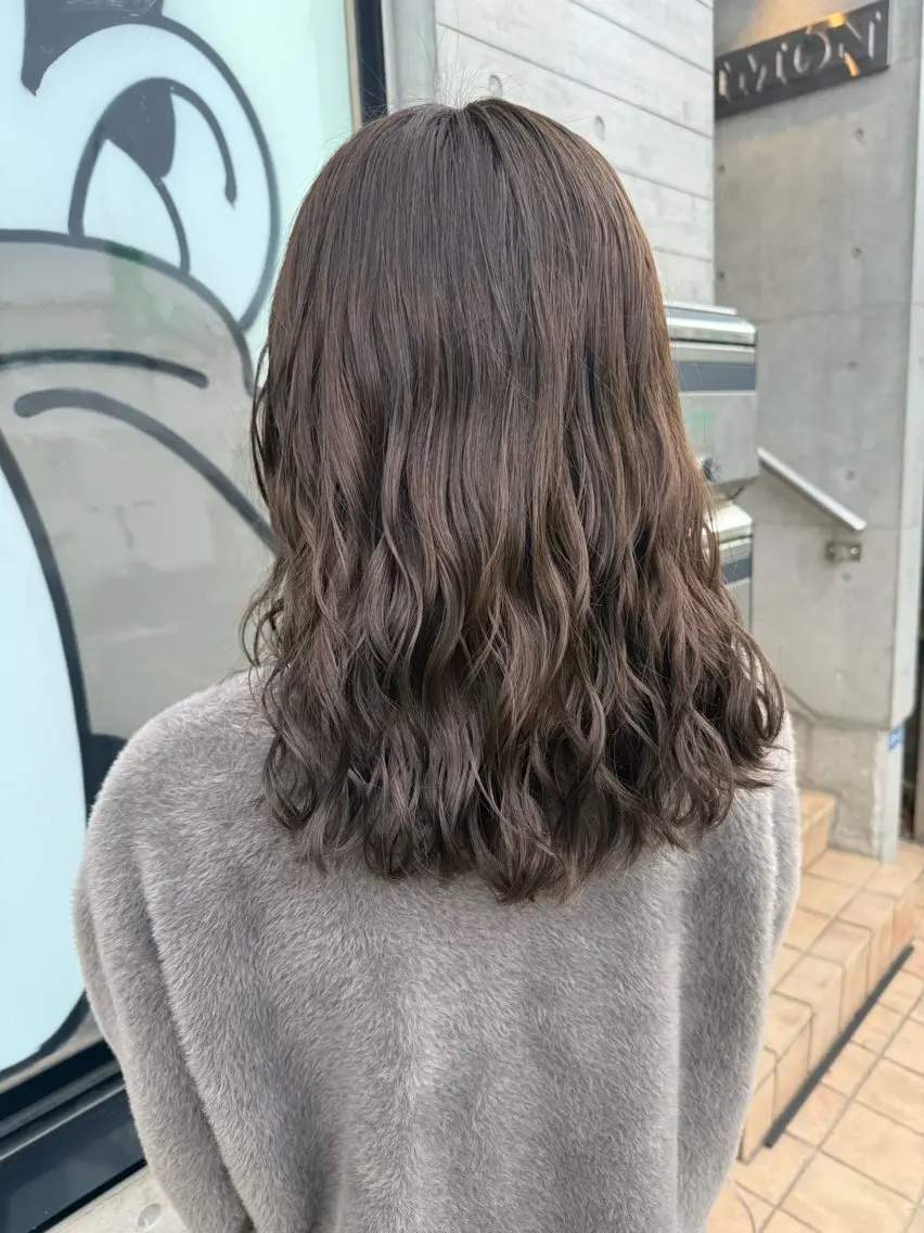 ミディアム 🌿朝5分でお洒落 パーマスタイル🌿のヘアスタイル