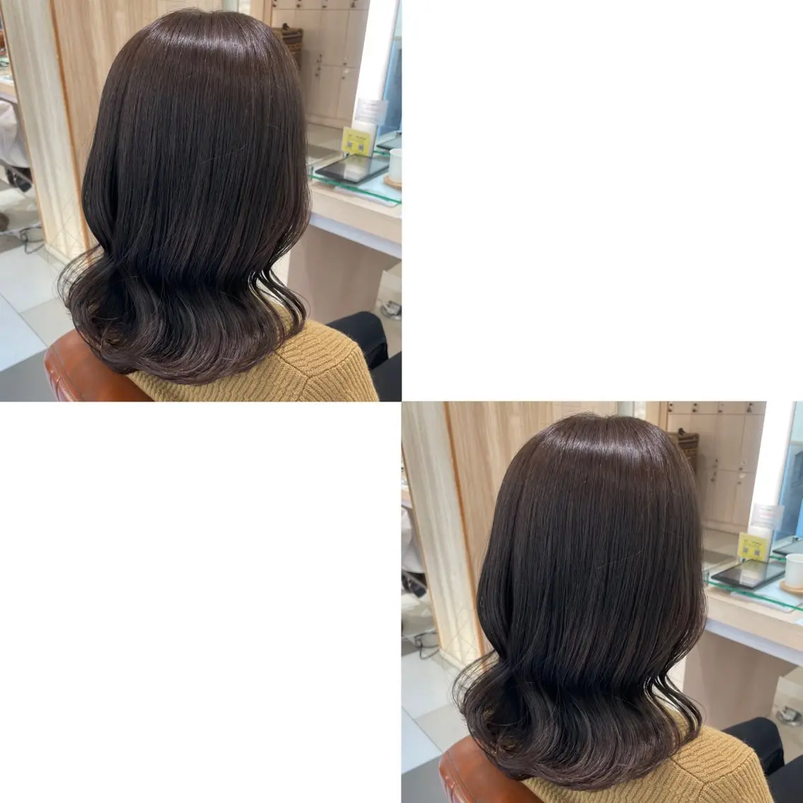 ミディアム カラー ヘアカラー トリートメント 青沼夏未/オリーブ/ 寒色カラーのヘアスタイル