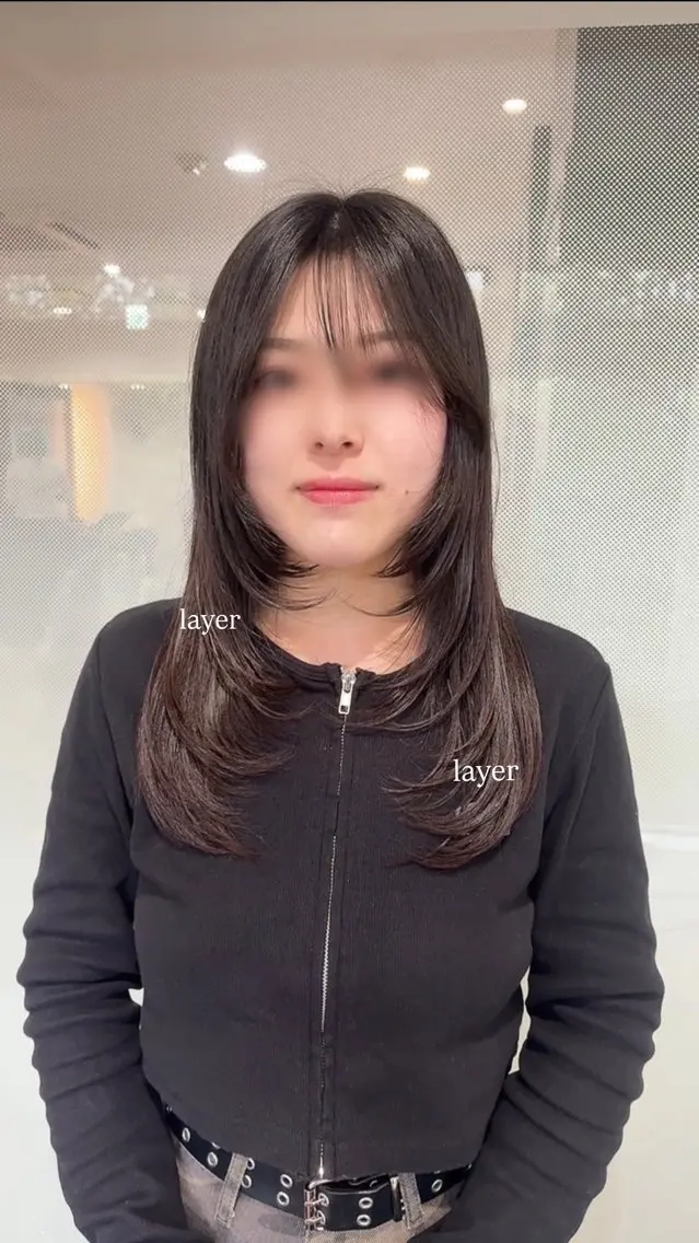 ロング 韓国風ヘア レイヤーカット カット トリートメント 坂本奈都美/Jr.s 🎀のヘアスタイル