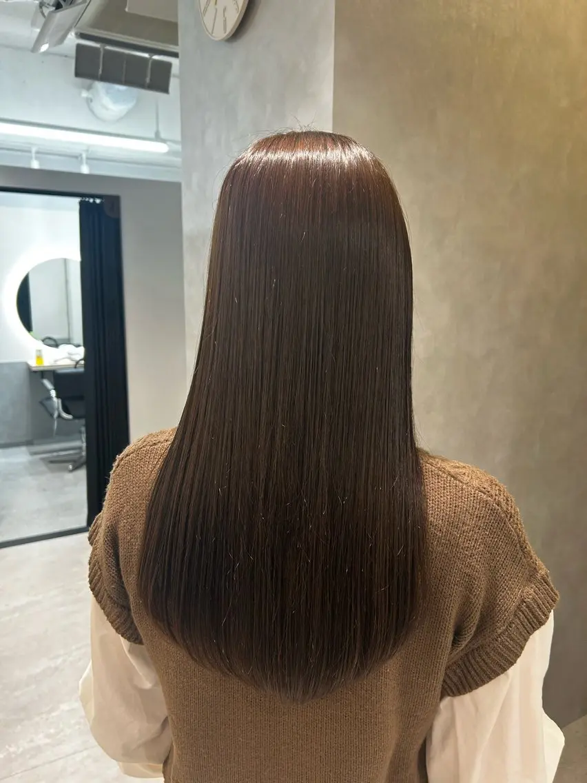 ロング カラー ブラウンカラー カット ヘアカラー 透明感カラー 美髪矯正💎momoのヘアスタイル