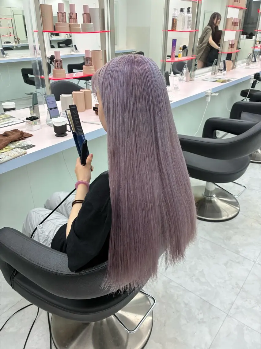 カラー ハイトーンカラー ヘアカラー ペールカラー特化🌐 シンカイアオイのヘアスタイル
