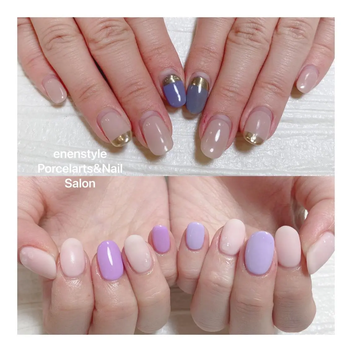 ミディアム ネイル ハンドネイル 🐾enen style 🐾のネイルデザイン