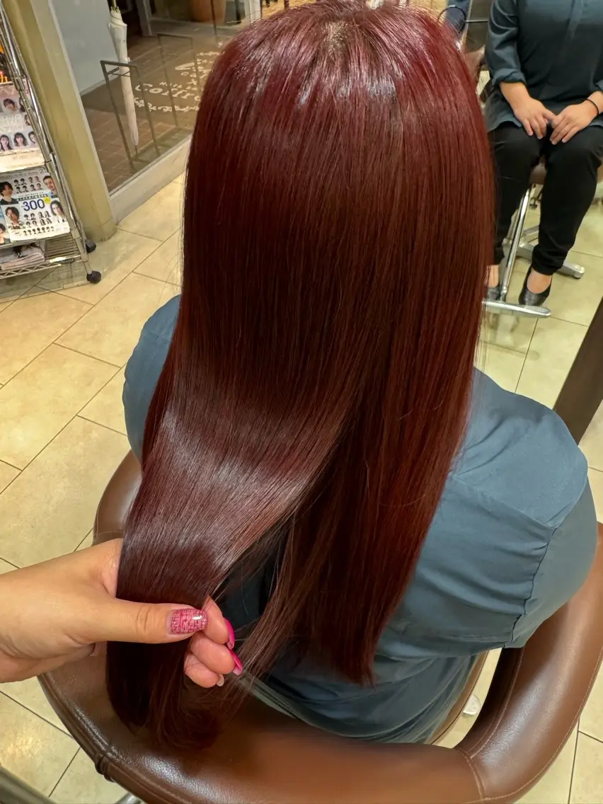 セミロング カラー 🍒暖色カラー🍒 ✨髪質改善✨西村亜弥のヘアスタイル