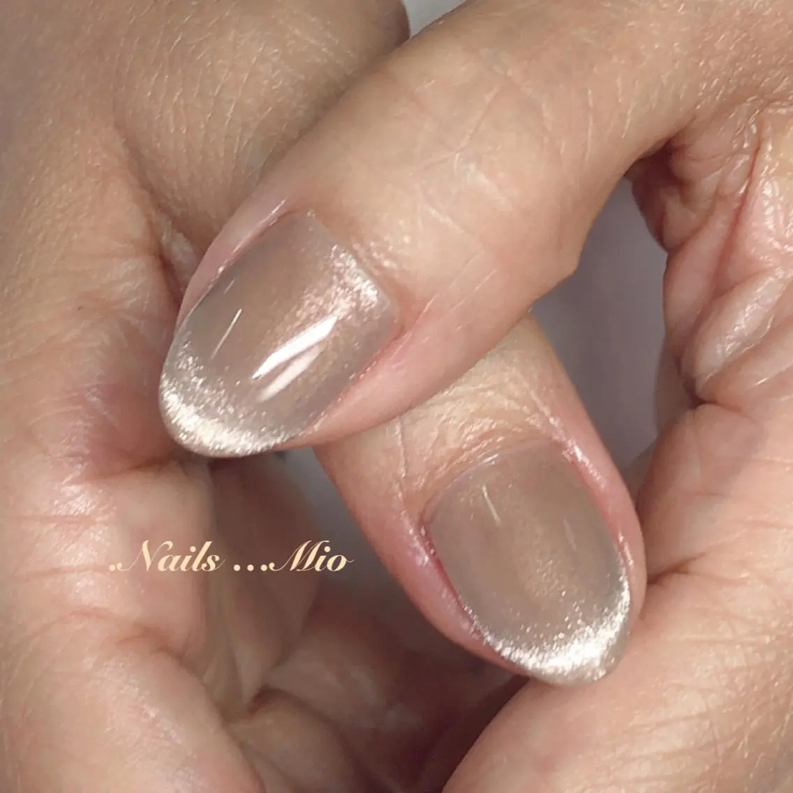 ネイル フレンチネイル マグネットネイル マグネットフレンチ .Nails Mio 赤羽西ネイルサロンのネイルデザイン