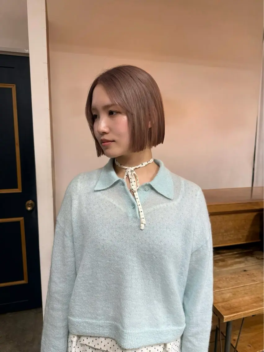 ショート カラー ヘアカラー トリートメント まろやか透明感カラー ♡MANAのヘアスタイル