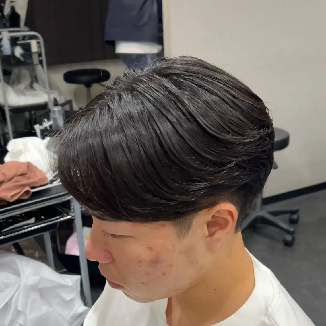 ミディアム メンズ 縮毛矯正 福井 太暉のヘアスタイル