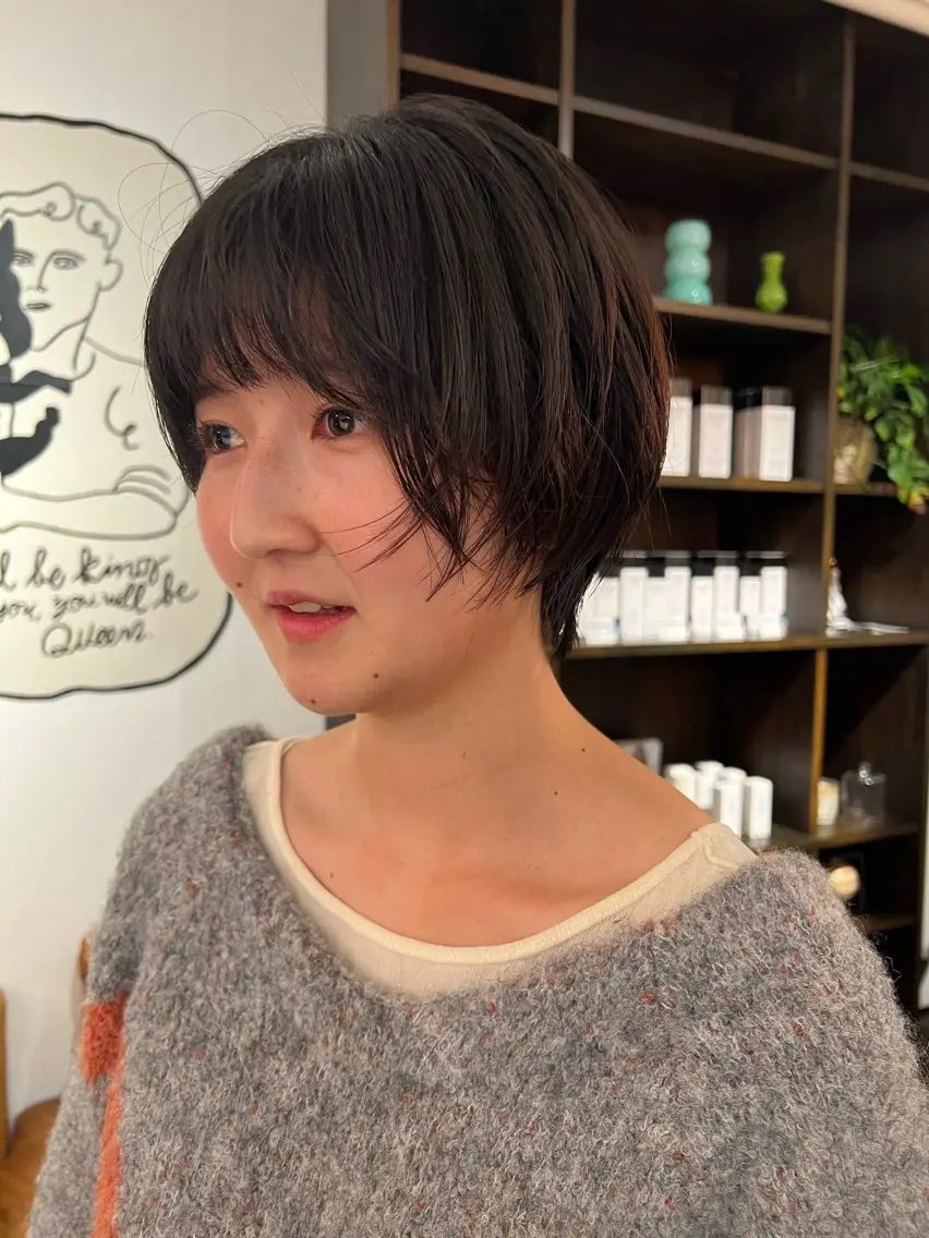 ショート カット デジタルパーマ 加藤園のヘアスタイル