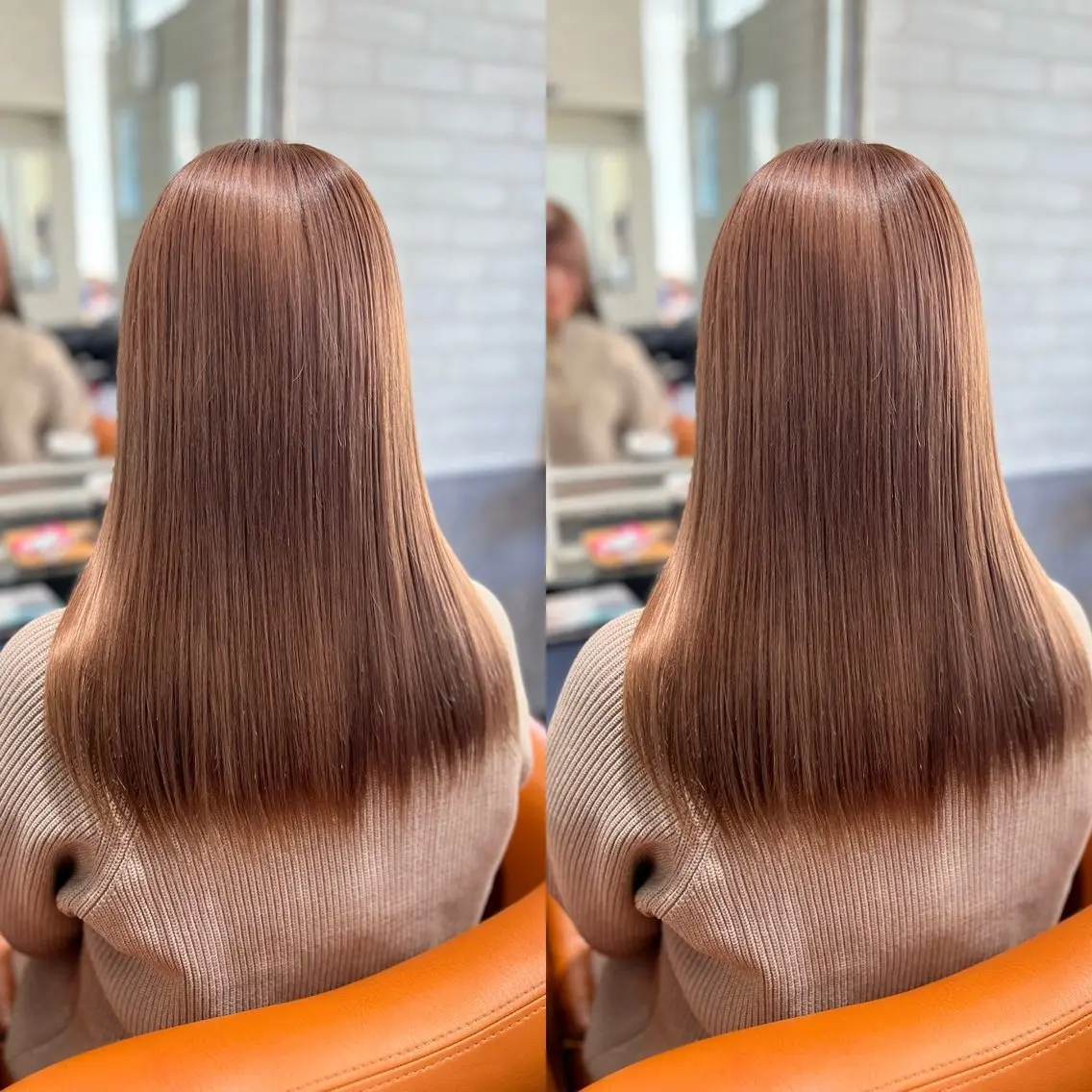 セミロング ヘアカラー トリートメント 🇰🇷韓国風レイヤ ー🇰🇷の達人🔥のヘアスタイル
