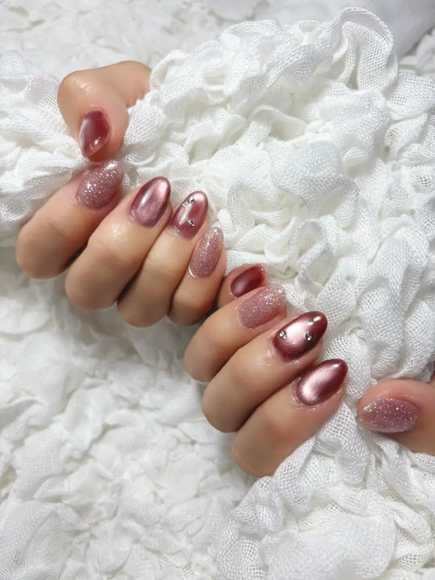 ネイル フラッシュネイル 氷ネイル・うるうるネイル マグネットネイル シンデレラサロン💅 ほみのネイルデザイン