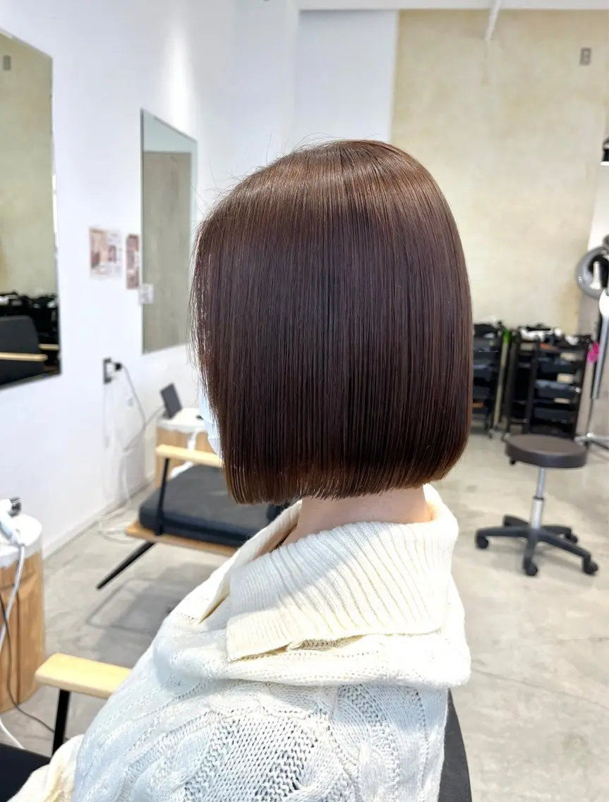 ショート カット 縮毛矯正 トリートメント ボブ/美髪矯正 /佐藤　奈巳のヘアスタイル