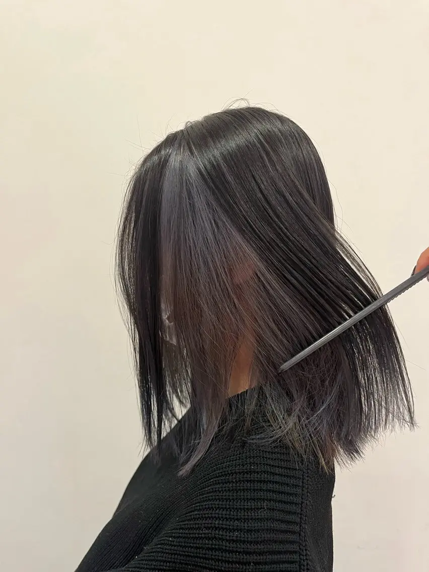 ミディアム カラー ramphy 柴原 夢奈のヘアスタイル