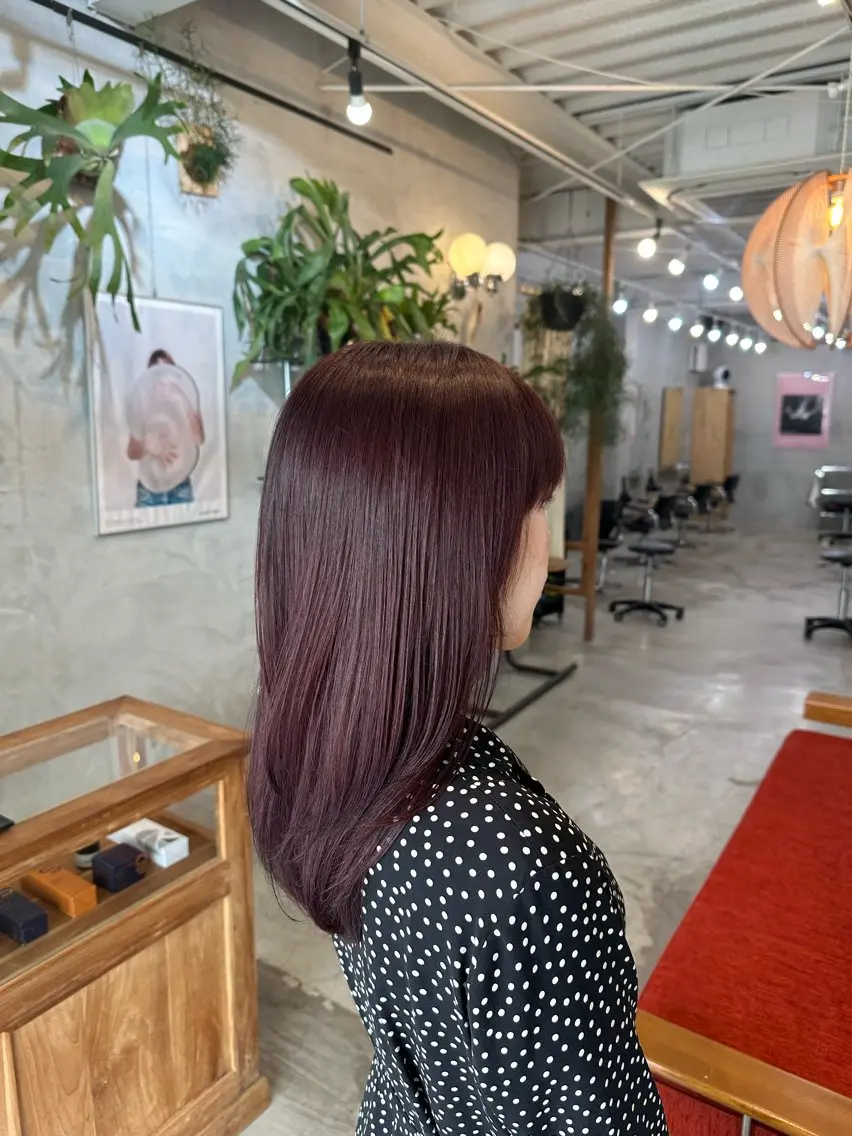 ロング ヘアカラー トリートメント 三軒茶屋 ebiのヘアスタイル
