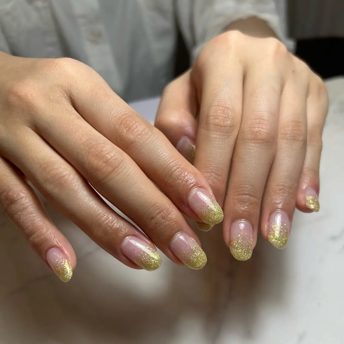 ネイル ラメ(グリッター) ラメグラデーション 💫 さりのネイルデザイン