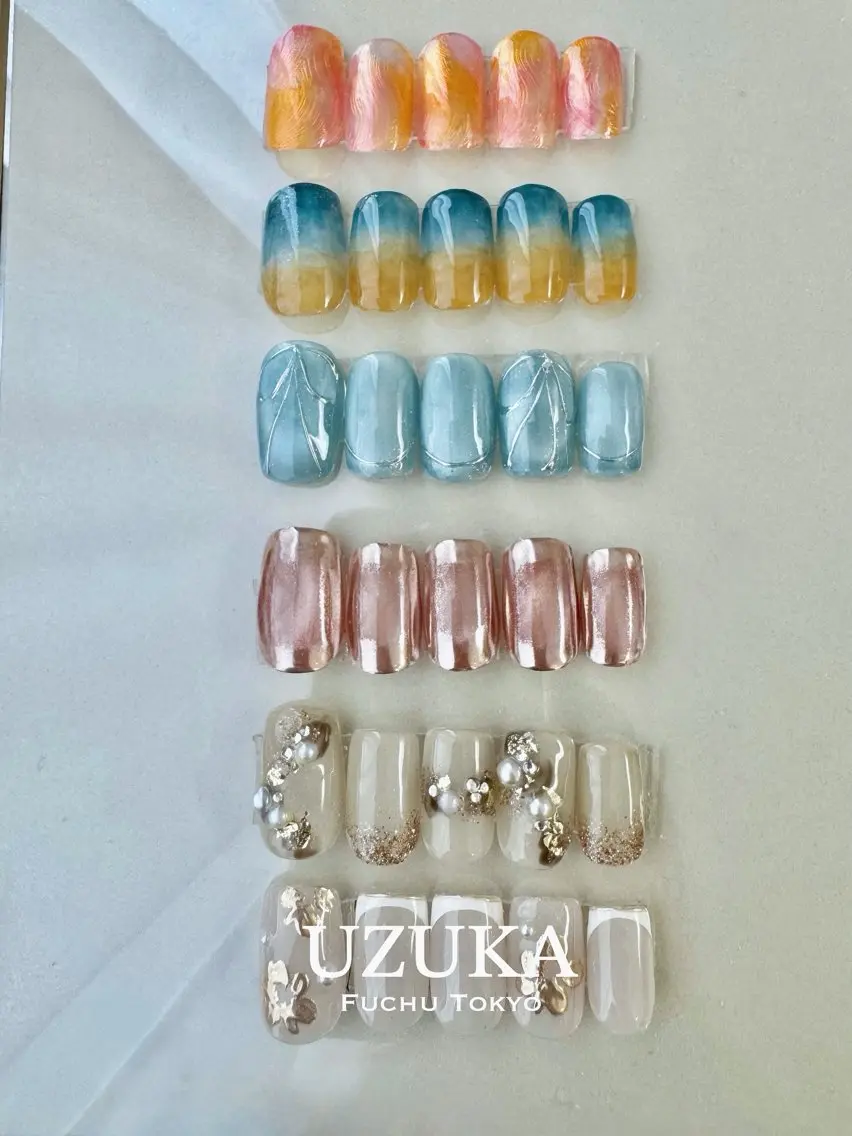 ネイル マグネットネイル 夏ネイル 【 enn 】 Uzuka Yukaのネイルデザイン