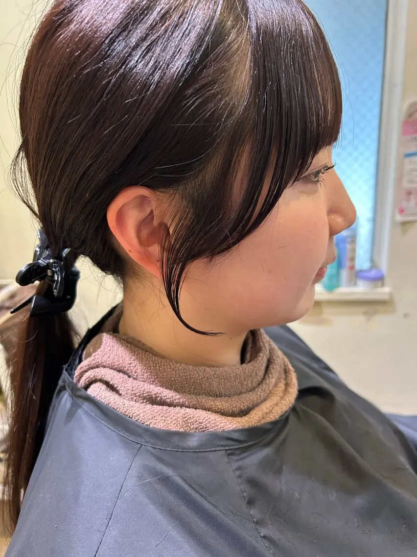 セミロング カラー ケアカラー カット ヘアカラー トリートメント 久木原 ゆりのヘアスタイル