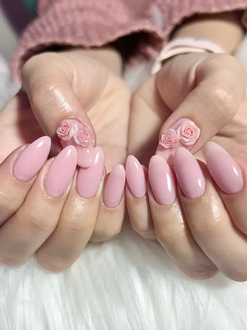ネイル ワンカラーネイル ピンク ハンドネイル haac nailsのネイルデザイン
