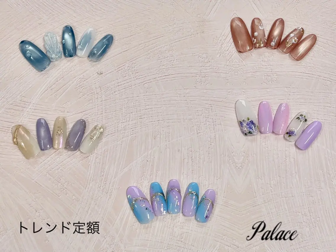 🎀定額ネイルデザイン🎀5種類の中からお好きなデザインを選んでいただきます🩵の写真