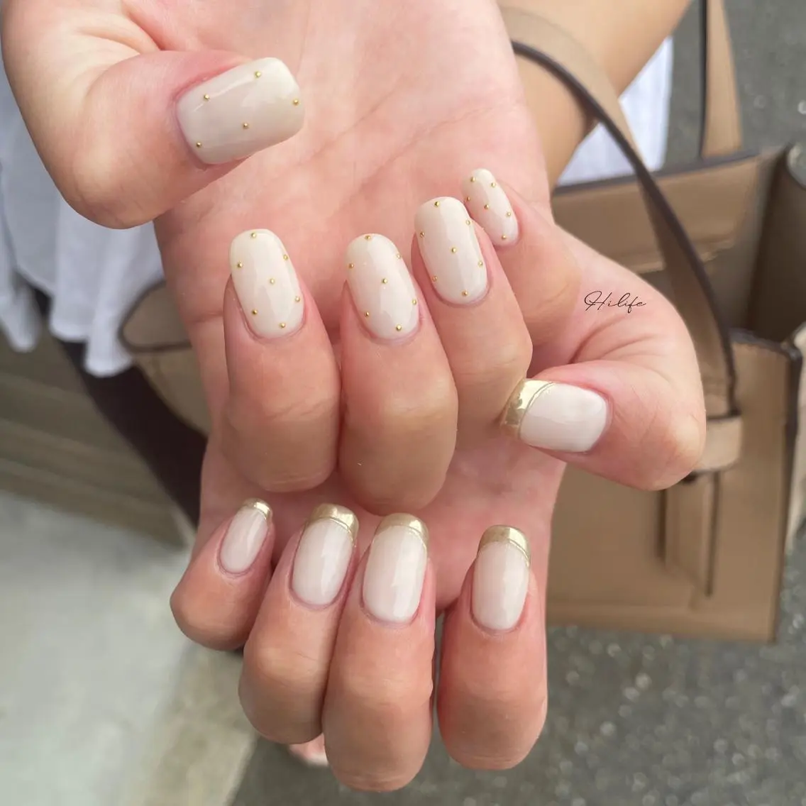 ネイル ゴールド ネイルチップ ハンドネイル Nail Adore.のネイルデザイン