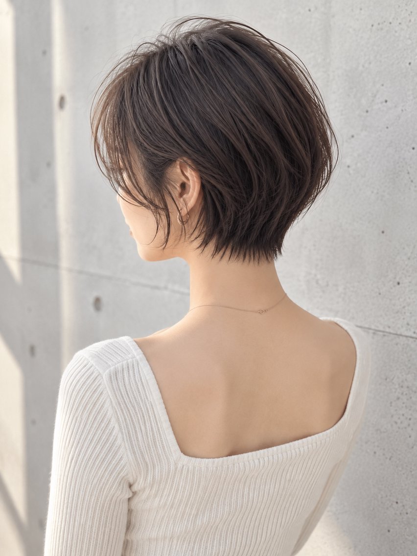 ショート 顔周りカット ショートヘア 小顔カット 【無料】くびれ ショート/COAのヘアスタイル