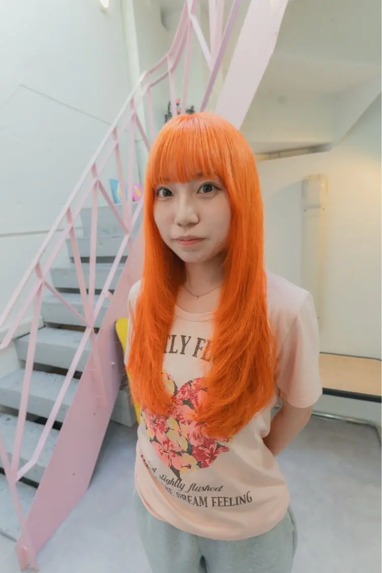 ロング kyon.hair 韓国カットカラーのヘアスタイル