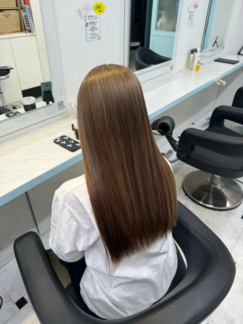 ロング カラー ヘアカラー トリートメント 🤎モテ髪&透明感 ミルクティー🥣🤎のヘアスタイル