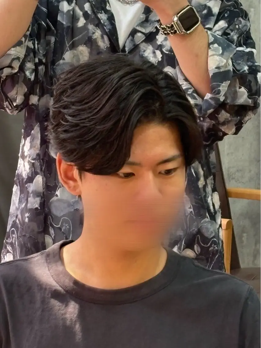 ショート パーマ メンズ パーマ シャドウ ニュアンス ツイスパ マキシのヘアスタイル